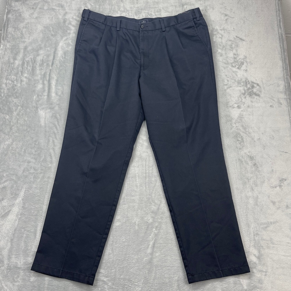 Dockers Chino Pants Mens 42x32 Blue Pleated Classic Fit Straight‎ Leg Outdoor